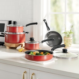 Tramontina 9-Piece Nonstick Aluminum Cookware Set, , large