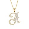 Personalized Initial Diamond Pendant, , large