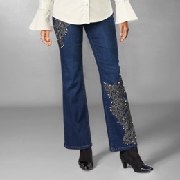 Erin Pearl Lace Jean, , large