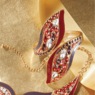 Crystal Enamel Hinged Bangle, , large