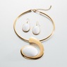 Oval Swirl Necklace and Earring Set, , large