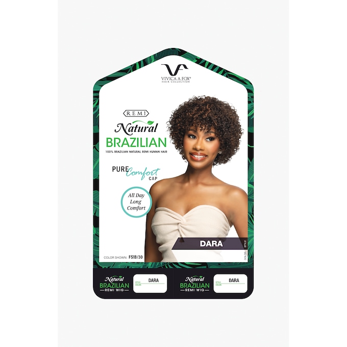 Vivica Fox Dara Human-Hair Wig, Off Black Copper Blonde, large