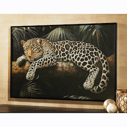 Gold Foil Big Cat Wall Art, , large