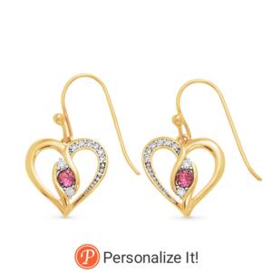 Simulated Birthstone Earrings, , large