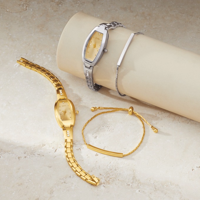 Oblong Watch & Bracelet Set, , large