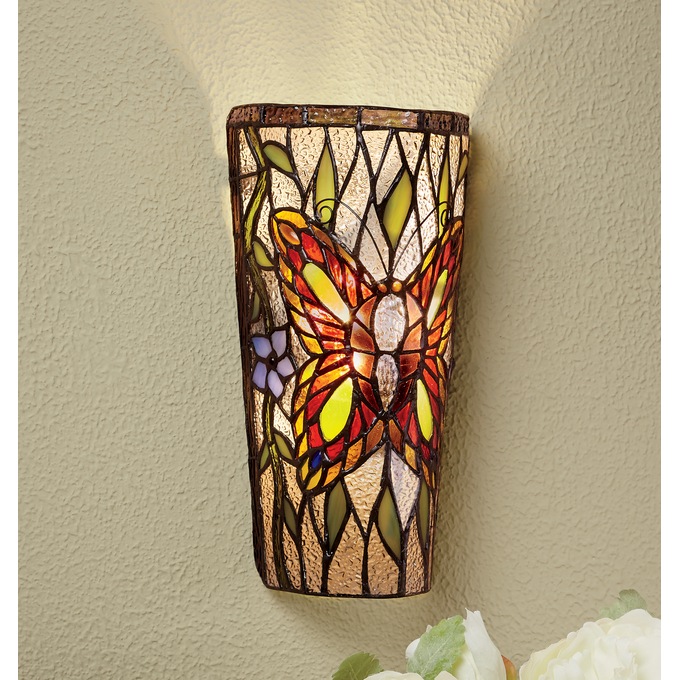 Floral Stained Glass Wallchiere, , large