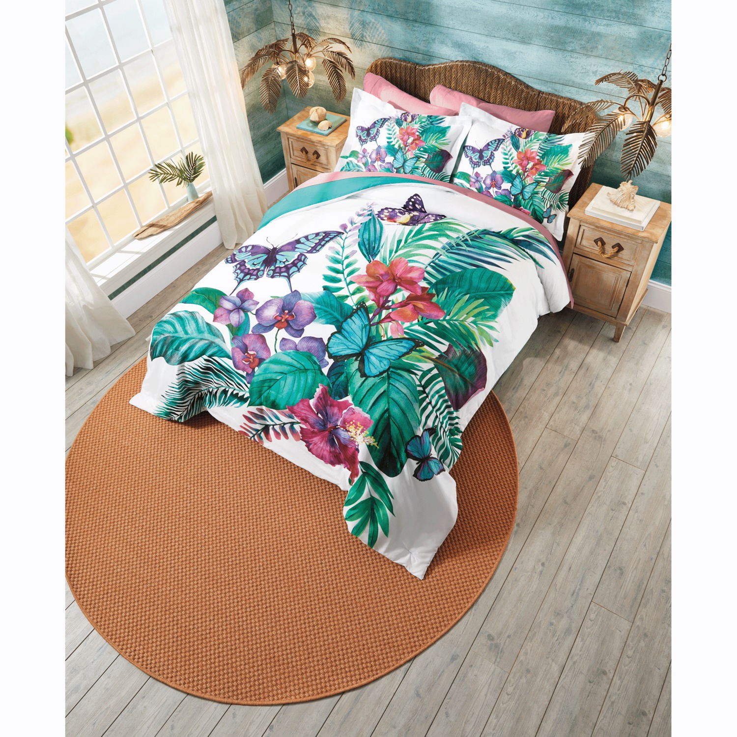 Tropical Butterfly Comforter Set Midnight Velvet