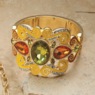 Enamel Scroll Crystal Bangle, , large