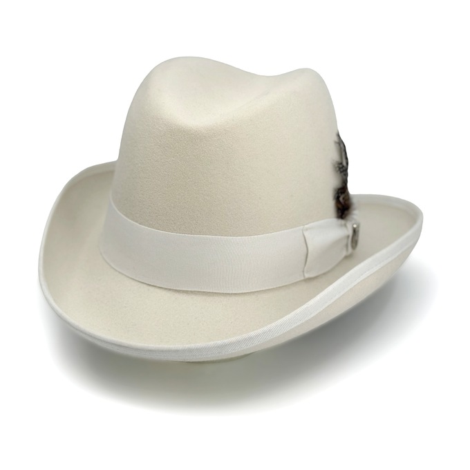 Stacy Adams Men's Harvey Homburg Hat with Feather Accent, , large