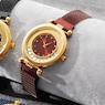 Ladies' Mesh-Strap/Crystal Color Watch, , large