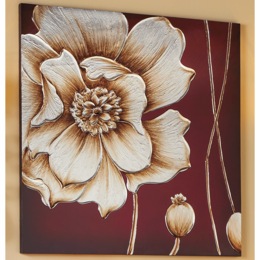 Bold Hand-Touch Floral Canvas, , large
