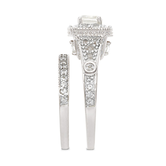 White Topaz Princess Bridal Set, , large