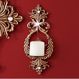 Traditional Faux-Crystal Sconce, , large