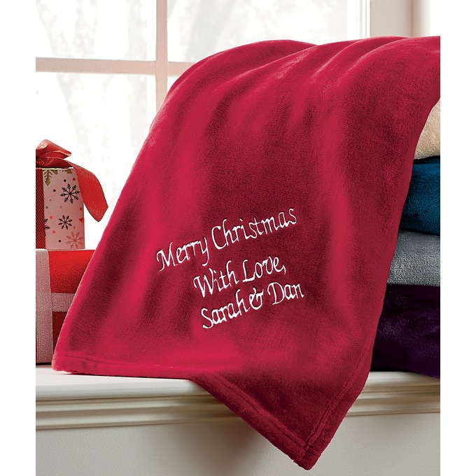 Personalized Plush Throw, , large