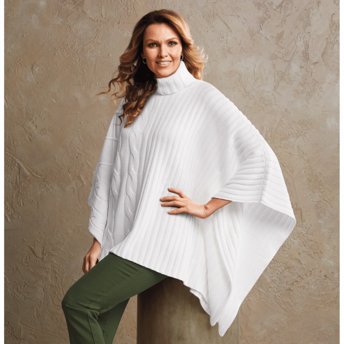 Jene Cable Poncho, , large