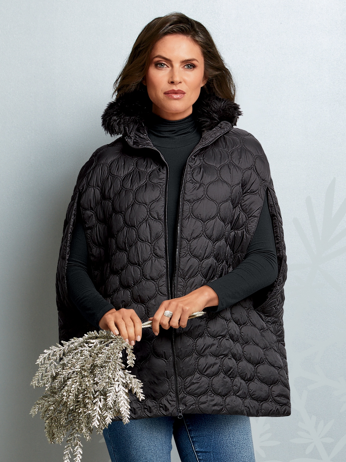 puffer cape coat