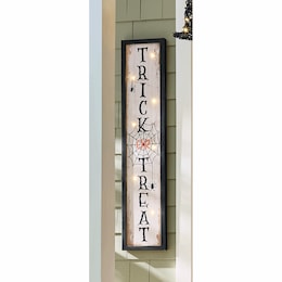 Lit Halloween Porch Sign, , large