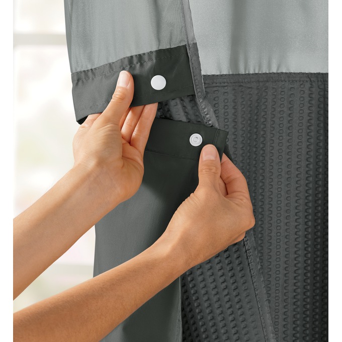 Kingfield Snap-Off Shower Curtain, , large