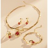Color Crystal Necklace, Bracelet, Earring & Ring Set, , large
