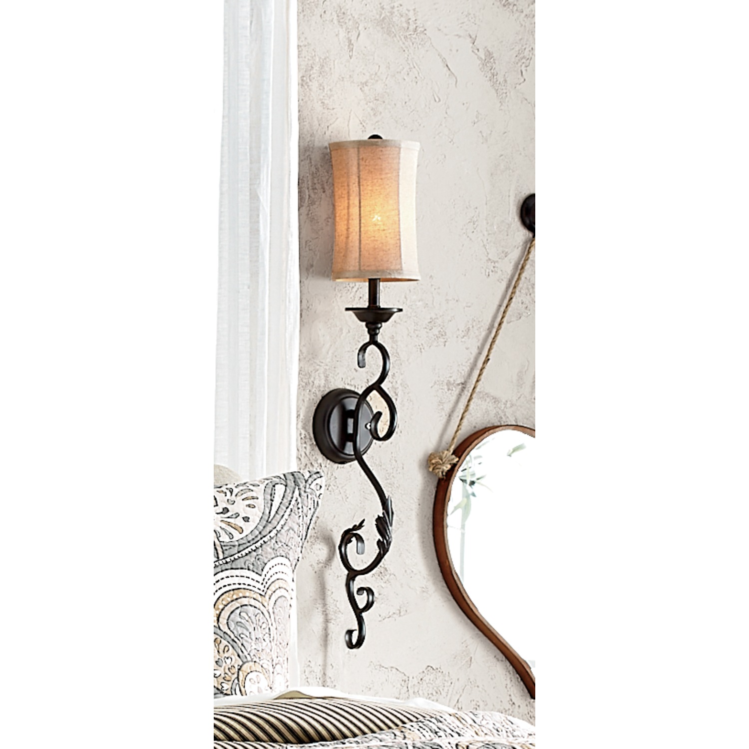 Curl Scroll Wall Sconce Midnight Velvet