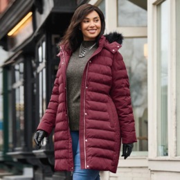 Insulated Puffer Parka with Belt, , large