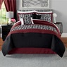 Camden Flocked 10-Piece Bed Set and Window Treatments, , large