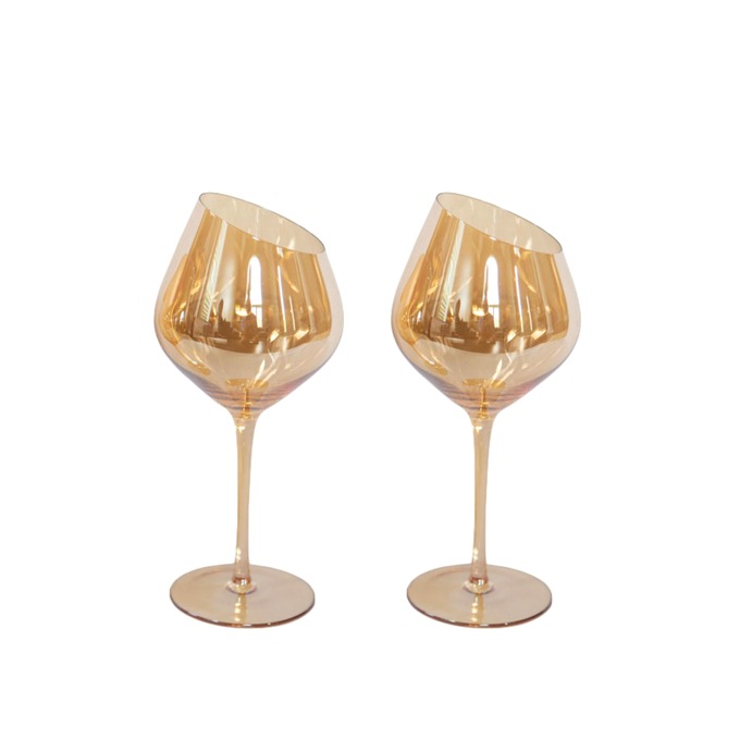 Jeanne Fitz Slant Set of 2 Wine Glasses, , large