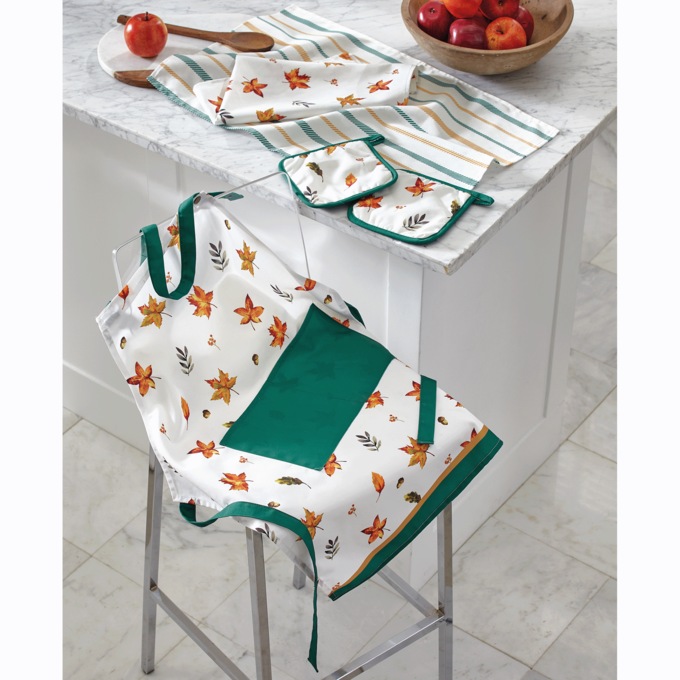 Harvest Leaf Potholder and Towel Set, , large
