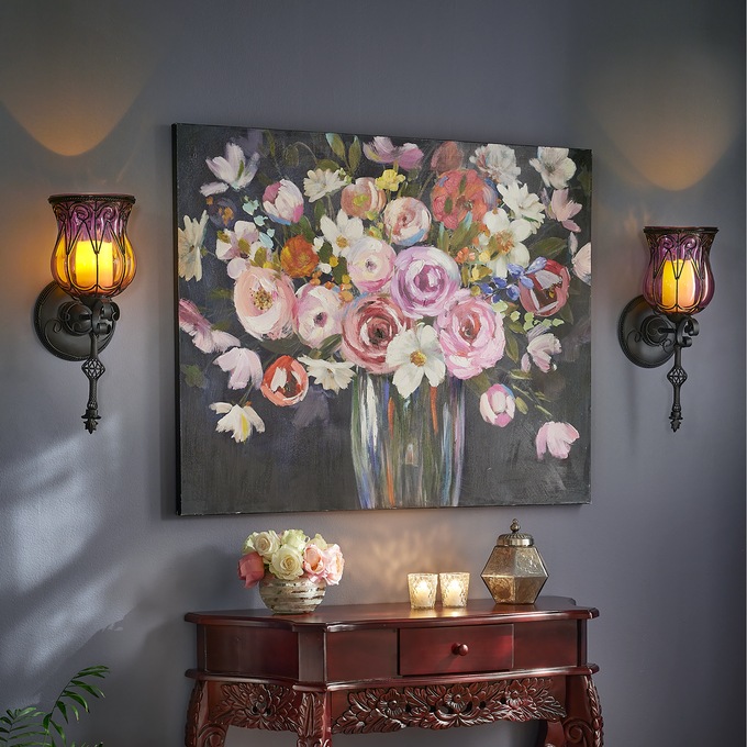 Color Contrast Floral Canvas, , large