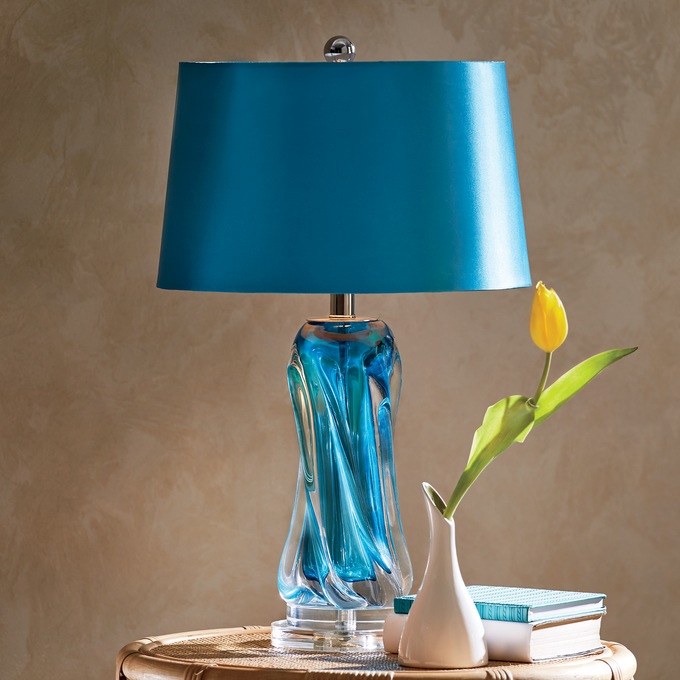 Twisted Glass Table Lamp, , large