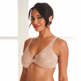 Wonderwire Front-Closure Lace Bra, , large