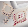 Crystal Pear-Drop Necklace and Earring Set, , large