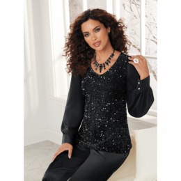 Ali That Glitters Knit Top, , large