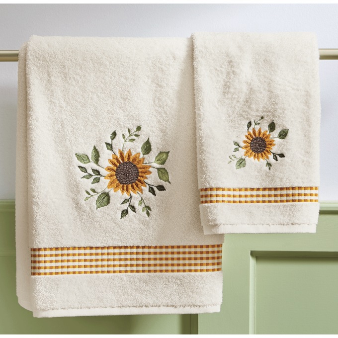 Sunflower 2-Piece Bath Towel Set, , large