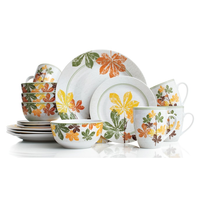16-Piece Leaves Dinnerware Set, , large