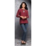 Rhinestone Trim Sweater, , large