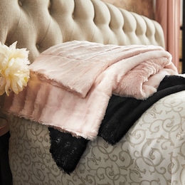 Long Faux-Fur Throw, , large