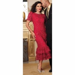 Curly Q Sheath Dress, , large