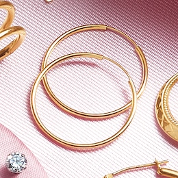 Gold Endless Hoops, , large
