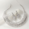 Crystal Layered Necklace & Earring Set, , large