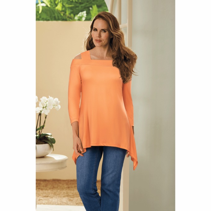 Bright Shark-Bite Top, Muskmelon, large