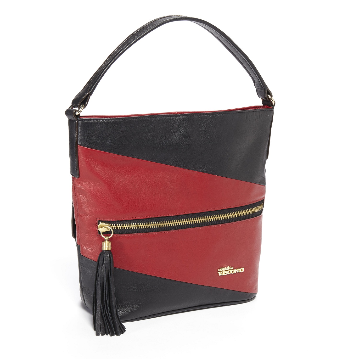 Colorblock Hobo Bag By Sophia Visconti Midnight Velvet Colorblock Hobo Bag By Sophia Visconti