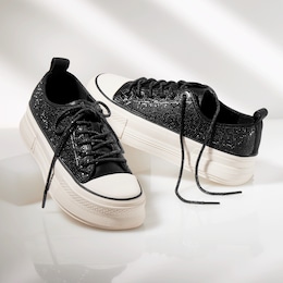 Azalea Wang Lace-Up Revival Sneaker with Rhinestones, , large