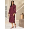 Maurie Lace Floral-Appliqu&eacute;s  A-Line Midi Dress with Mandarin Collar, , large