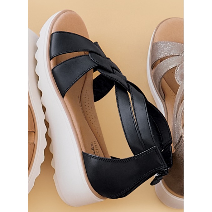 Clarks Jillian Bright Wedge Sandal, , large