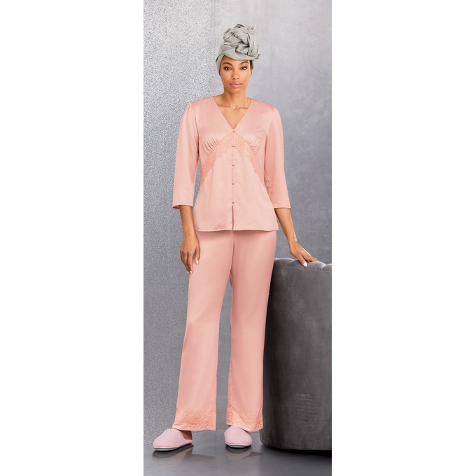 Lovely Lace-Trim Pj Set, , large