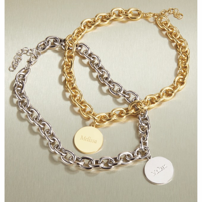 Personalized Chunky Chain-Link Necklace, , large