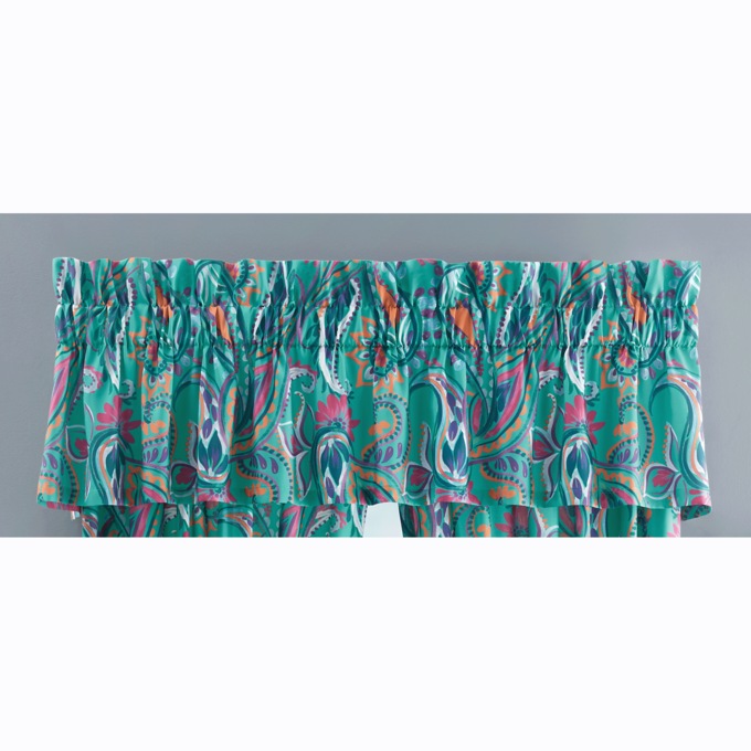 Bright Paisley Valance, , large