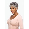 Vivica Fox Human Hair V Wig, White Gray Salt and Pepper Light Gray, large