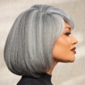 Lace-Front Amil Wig, White Gray Salt and Pepper, large